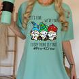 It's Fine We'Re Fine Gnome Pre-K Teacher Christmas Light For Men Women Women's Comfort Colors T-Shirt Chalky Mint
