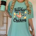 Just a Teacher Who Loves Chickens Chicken Farm Animal Lover Women's Comfort Colors T-Shirt Chalky Mint Just a Teacher Who Loves Chickens Chicken Farm Animal Lover Women's Comfort Colors T-Shirt Chalky Mint
