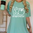 K Is For Kindergarten Kindergarten Teacher Men Women Girls Kids Women's Comfort Colors T-Shirt Chalky Mint