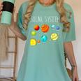 Kids Solar Systems Cute Planets Space Science Teacher School Women's Comfort Colors T-Shirt Chalky Mint