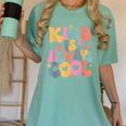Kind Is Always Cool Groovy Teacher Be Kind Kindness Matters Women's Comfort Colors T-Shirt Chalky Mint