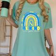 Be Kind Rainbow Down Syndrome Awareness Teacher Blue Yellow Women's Comfort Colors T-Shirt Chalky Mint Be Kind Rainbow Down Syndrome Awareness Teacher Blue Yellow Women's Comfort Colors T-Shirt Chalky Mint