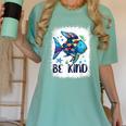 Be Kind Rainbow Fish Teacher Life Back To School Teaching Men Women Women's Comfort Colors T-Shirt Chalky Mint