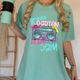 Kindergarten Is My Jam Cute Teacher Shirt 80's 90's Styl Women's Comfort Colors T-Shirt Chalky Mint Kindergarten Is My Jam Cute Teacher Shirt 80's 90's Styl Women's Comfort Colors T-Shirt Chalky Mint