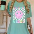 Kindergarten Vibes First Day Of School Kindergarten Teacher Women's Comfort Colors T-Shirt Chalky Mint