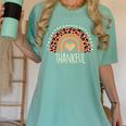 Leopard Rainbow Thankful Thanksgiving Teacher Women Kids Women's Comfort Colors T-Shirt Chalky Mint Leopard Rainbow Thankful Thanksgiving Teacher Women Kids Women's Comfort Colors T-Shirt Chalky Mint