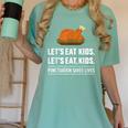 Let's Eat Kids Grammar For Thanksgiving Teacher Women's Comfort Colors T-Shirt Chalky Mint Let's Eat Kids Grammar For Thanksgiving Teacher Women's Comfort Colors T-Shirt Chalky Mint