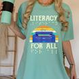 Literacy For All Visually Impaired Braille Teacher The Blind Women's Comfort Colors T-Shirt Chalky Mint Literacy For All Visually Impaired Braille Teacher The Blind Women's Comfort Colors T-Shirt Chalky Mint