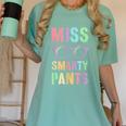 Little MISS SMARTY PANTS School Grad Teacher Last Day Women's Comfort Colors T-Shirt Chalky Mint