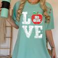 LOVE Apple 3rd Grade Teacher Student School Women's Comfort Colors T-Shirt Chalky Mint LOVE Apple 3rd Grade Teacher Student School Women's Comfort Colors T-Shirt Chalky Mint