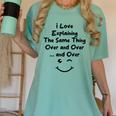 I Love Explaining The Same Thing Teacher Lie Party Women's Comfort Colors T-Shirt Chalky Mint