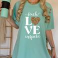 Love Leopard Print Teacher Cheetah School Inspire Teach Women's Comfort Colors T-Shirt Chalky Mint Love Leopard Print Teacher Cheetah School Inspire Teach Women's Comfort Colors T-Shirt Chalky Mint
