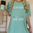 I Love Math And Cats Cat Lover Science Teacher Student Women's Comfort Colors T-Shirt Chalky Mint