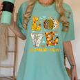 LOVE Pre-K Pumpkin Teacher Student Halloween Costume Women's Comfort Colors T-Shirt Chalky Mint LOVE Pre-K Pumpkin Teacher Student Halloween Costume Women's Comfort Colors T-Shirt Chalky Mint