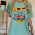 Mad Scientist Halloween Costume Science Teacher Women's Comfort Colors T-Shirt Chalky Mint Mad Scientist Halloween Costume Science Teacher Women's Comfort Colors T-Shirt Chalky Mint