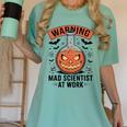 Mad Scientist Pumpkin Science Teacher Halloween Costume Kids Women's Comfort Colors T-Shirt Chalky Mint Mad Scientist Pumpkin Science Teacher Halloween Costume Kids Women's Comfort Colors T-Shirt Chalky Mint
