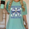 Maestra El Salvador Coquette Bow Hispanic Spanish Teacher Women's Comfort Colors T-Shirt Chalky Mint