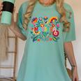 Maestra Flowers Spanish Teacher Cinco De Mayo Women's Comfort Colors T-Shirt Chalky Mint Maestra Flowers Spanish Teacher Cinco De Mayo Women's Comfort Colors T-Shirt Chalky Mint