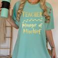 Magical Teacher Manager Of Mischief Birthday Family Party Women's Comfort Colors T-Shirt Chalky Mint Magical Teacher Manager Of Mischief Birthday Family Party Women's Comfort Colors T-Shirt Chalky Mint