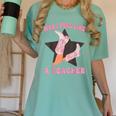 Man I Feel Like A Teacher Retro Western Country Cowgirl Women's Comfort Colors T-Shirt Chalky Mint