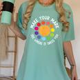 Make Your Mark For a International Dot Day Teacher Dot Lover Women's Comfort Colors T-Shirt Chalky Mint Make Your Mark For a International Dot Day Teacher Dot Lover Women's Comfort Colors T-Shirt Chalky Mint