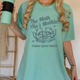 The Math Ain't Mathing Math Teacher Sarcastic Raccoon Women's Comfort Colors T-Shirt Chalky Mint