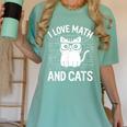 Math And Cats Apparel For Teachers Students Cat Lovers Women's Comfort Colors T-Shirt Chalky Mint