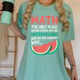 Math Only Place Where People Buy 66 Watermelons Teacher Joke Women's Comfort Colors T-Shirt Chalky Mint