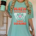 Math Teachers Love Brains Scary Halloween Men Women Women's Comfort Colors T-Shirt Chalky Mint