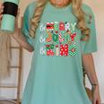 Be Merry Be Jolly Be Kind Merry Christmas Teacher Xmas PJs Women's Comfort Colors T-Shirt Chalky Mint Be Merry Be Jolly Be Kind Merry Christmas Teacher Xmas PJs Women's Comfort Colors T-Shirt Chalky Mint