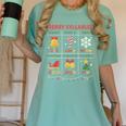 Merry Syllables Teacher Christmas Educational Kids Women's Comfort Colors T-Shirt Chalky Mint Merry Syllables Teacher Christmas Educational Kids Women's Comfort Colors T-Shirt Chalky Mint