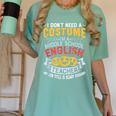 Middle School English Teacher Halloween Costume For Men Women Women's Comfort Colors T-Shirt Chalky Mint Middle School English Teacher Halloween Costume For Men Women Women's Comfort Colors T-Shirt Chalky Mint