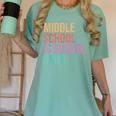 Middle School Teacher Middle School Is Bussin Bruh Women's Comfort Colors T-Shirt Chalky Mint