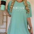 Montessori Is My Jam Team Montessori Teacher Squad Women's Comfort Colors T-Shirt Chalky Mint