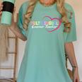 Multilingual Learner Teacher Heart Women's Comfort Colors T-Shirt Chalky Mint