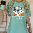 Multilingual Learner Teacher Spooky Halloween ESL Teacher Women's Comfort Colors T-Shirt Chalky Mint Multilingual Learner Teacher Spooky Halloween ESL Teacher Women's Comfort Colors T-Shirt Chalky Mint