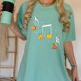 Music Note Pumpkin Fall Music Teacher Halloween Costume Women's Comfort Colors T-Shirt Chalky Mint