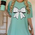 Music Notes Coquette Bow Music Teacher School Musician Band Women's Comfort Colors T-Shirt Chalky Mint