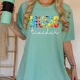 Music Teacher Tie Dye Appreciation Day Hello Back To School Men Women Women's Comfort Colors T-Shirt Chalky Mint Music Teacher Tie Dye Appreciation Day Hello Back To School Men Women Women's Comfort Colors T-Shirt Chalky Mint