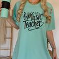 Music Teacher For Women Elementary First Day Of School Women's Comfort Colors T-Shirt Chalky Mint