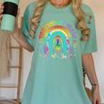 Musical Teacher Teaching Music Is My Jam Rainbow Tie Dye Women's Comfort Colors T-Shirt Chalky Mint