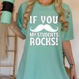 If You Mustache My Students Rock Teacher Mustache Women's Comfort Colors T-Shirt Chalky Mint