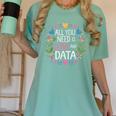 All You Need Is Love And Data Teacher Valentine's Day Women's Comfort Colors T-Shirt Chalky Mint All You Need Is Love And Data Teacher Valentine's Day Women's Comfort Colors T-Shirt Chalky Mint