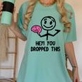 Nerdy Hey You Dropped This Brain Math Teacher Women's Comfort Colors T-Shirt Chalky Mint Nerdy Hey You Dropped This Brain Math Teacher Women's Comfort Colors T-Shirt Chalky Mint