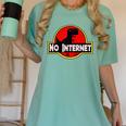 Nerdy No Internet Dinosaur Computer Science Teacher Women's Comfort Colors T-Shirt Chalky Mint