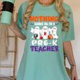 Nothing Scares Me I'm A Pre-K Teacher Halloween Ghosts Women's Comfort Colors T-Shirt Chalky Mint