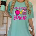 In October We Wear Pink Love Teacher Breast Cancer Awareness Women's Comfort Colors T-Shirt Chalky Mint