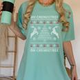 Oh Chemistree Ugly Christmas Sweater Science Student Teacher Women's Comfort Colors T-Shirt Chalky Mint Oh Chemistree Ugly Christmas Sweater Science Student Teacher Women's Comfort Colors T-Shirt Chalky Mint