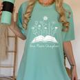 One-More Chapter Wildflower Reading Teacher Library Bookish Women's Comfort Colors T-Shirt Chalky Mint