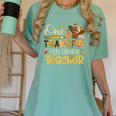 One Thankful 4th Grade Teacher Turkey Leopard Thanksgiving Women's Comfort Colors T-Shirt Chalky Mint One Thankful 4th Grade Teacher Turkey Leopard Thanksgiving Women's Comfort Colors T-Shirt Chalky Mint